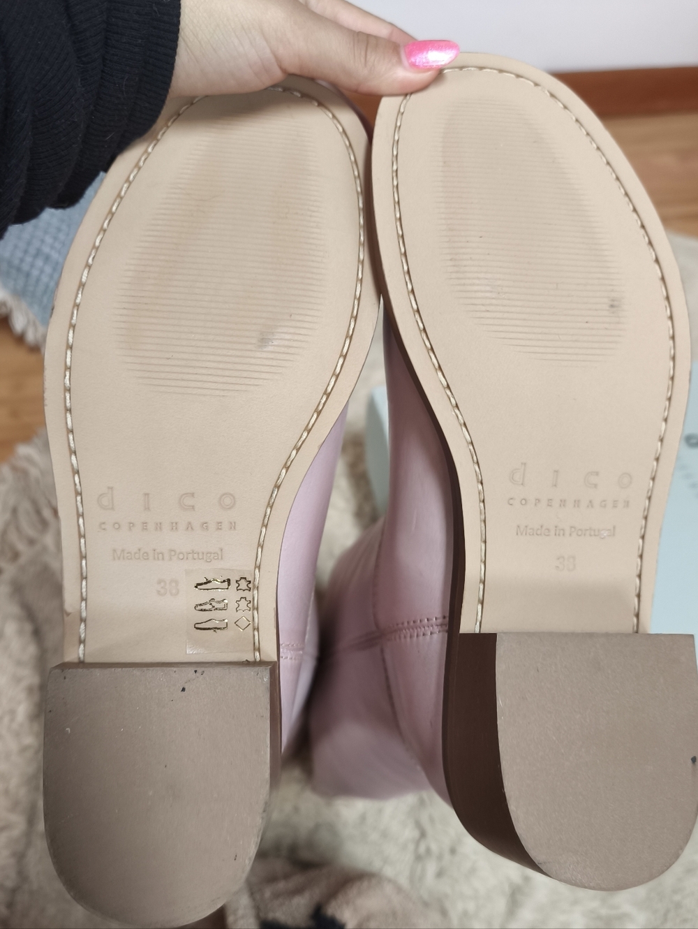 NEW Dico Copenhagen Ann Gaucho Boot in Escovado Leather sz EU 38 US 7 Pink - Picture 9 of 12
